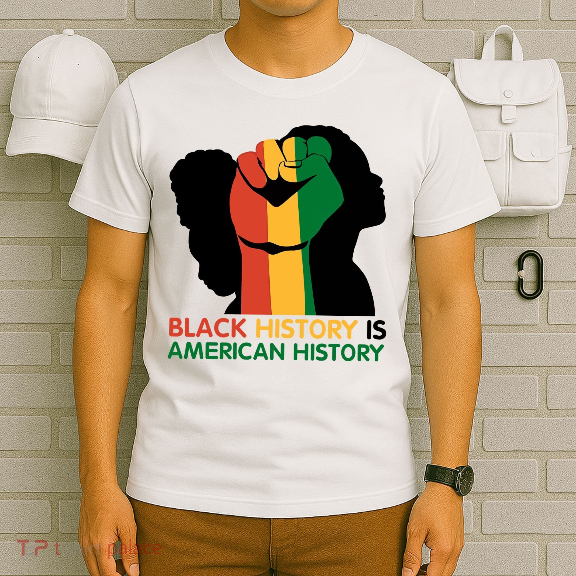 Black History Is American History Pride Fist T-Shirt