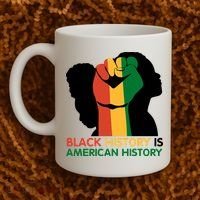 Black History Is American History Pride Fist Coffee Mug thumb 2