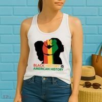 Black History Is American History Pride Fist Women's Tank Top thumb 2