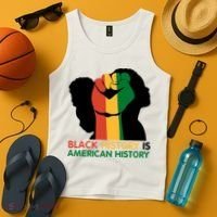 Black History Is American History Pride Fist Tank Top thumb 4