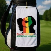 Black History Is American History Pride Fist Golf Towel thumb 2