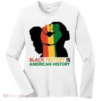 Black History Is American History Pride Fist Women's Long Sleeve Shirt thumb 0