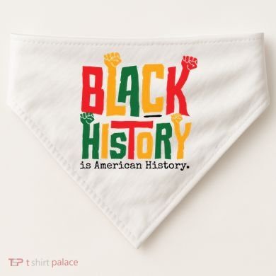 Black History Is American History USA-Made Doggie Bandana