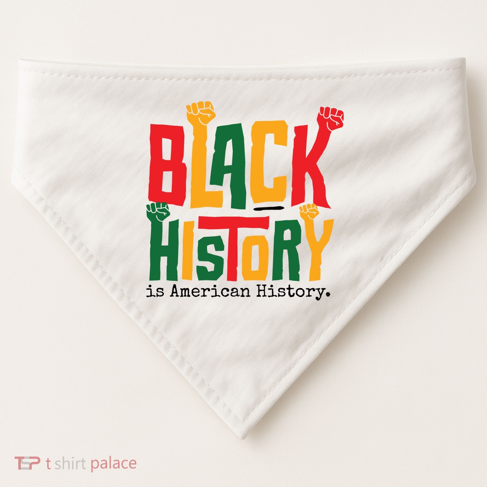 Black History Is American History USA-Made Doggie Bandana