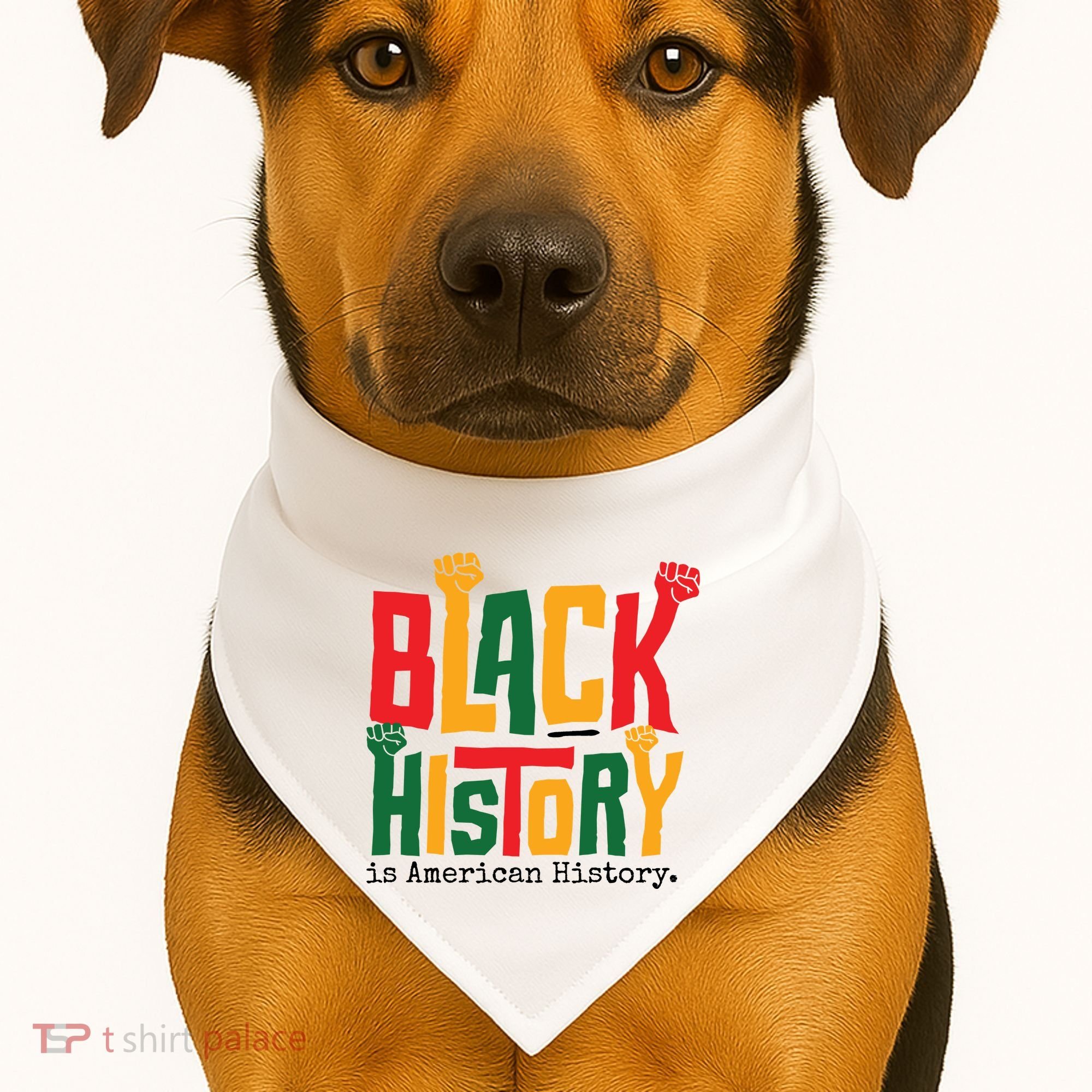 Black History Is American History USA-Made Doggie Bandana