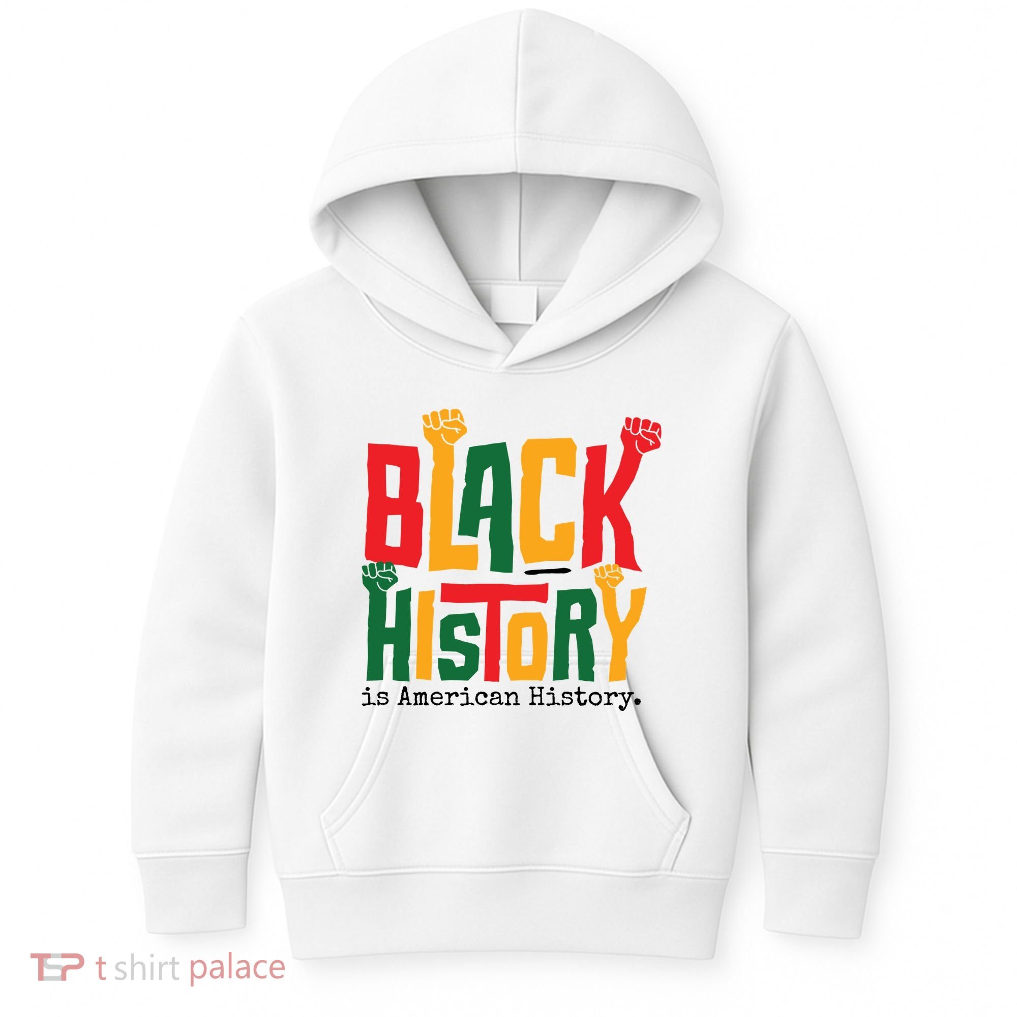 Black History Is American History Kids Hoodie