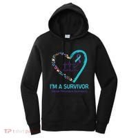Butterfly Heart IM A Survivor Suicide Prevention Awareness Funny Gift Women's Hoodie thumb 0