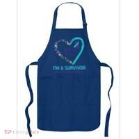 Butterfly Heart IM A Survivor Suicide Prevention Awareness Funny Gift Apron thumb 0