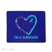 Butterfly Heart IM A Survivor Suicide Prevention Awareness Funny Gift Mousepad thumb 0