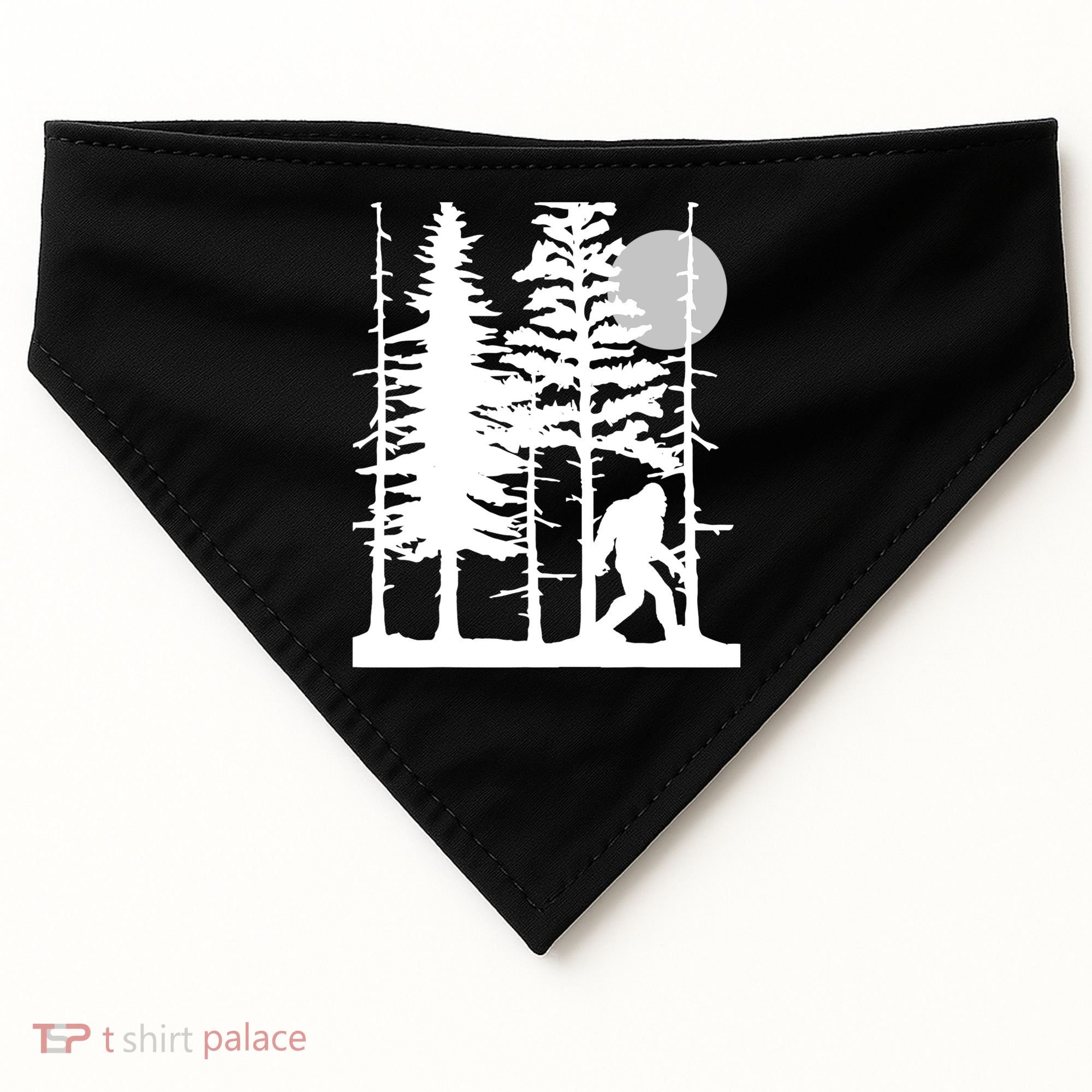 Bigfoot Hiding In Forest For Sasquatch Believers USA-Made Doggie Bandana