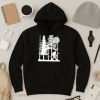 Bigfoot Hiding In Forest For Sasquatch Believers Hoodie thumb 3