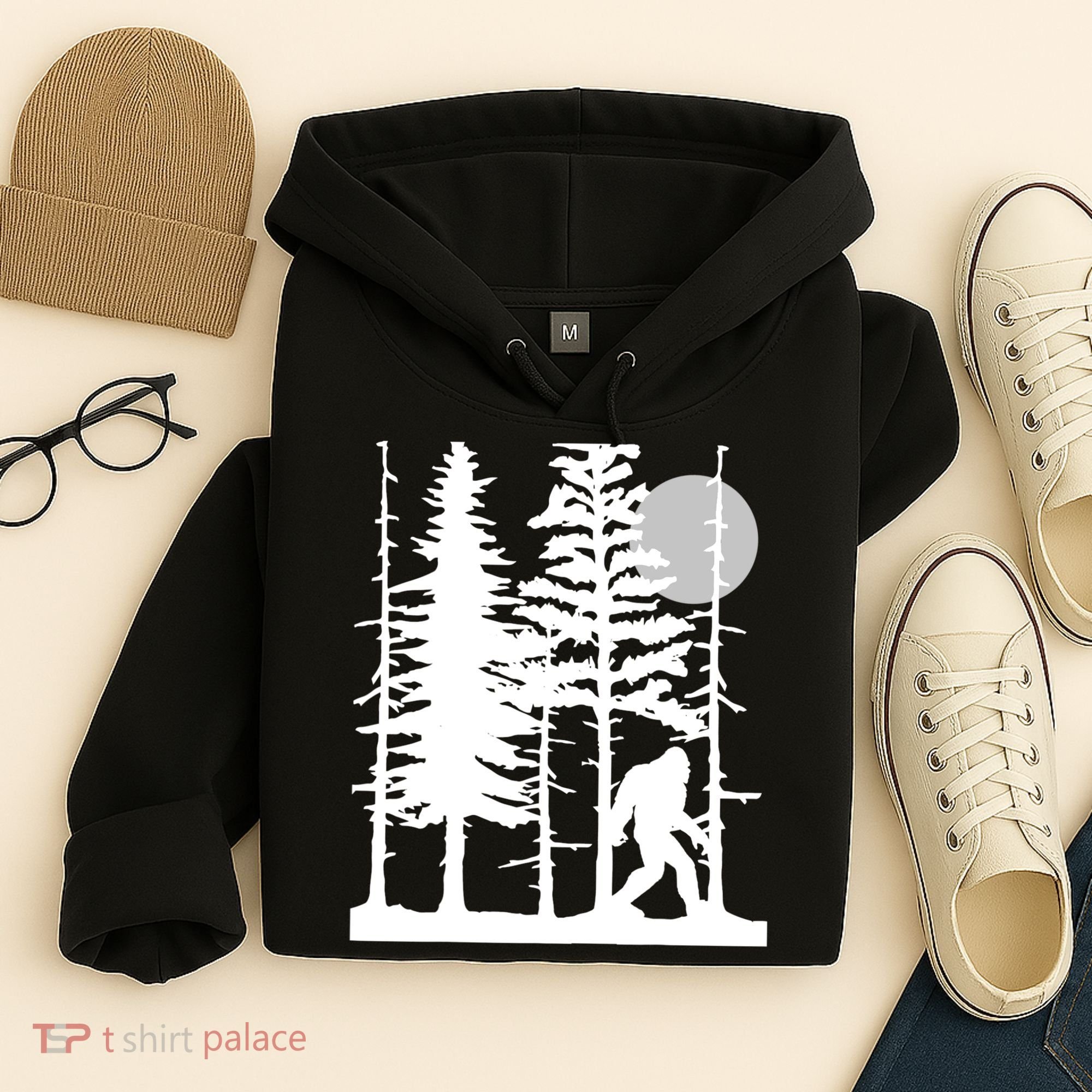 Bigfoot Hiding In Forest For Sasquatch Believers Hoodie