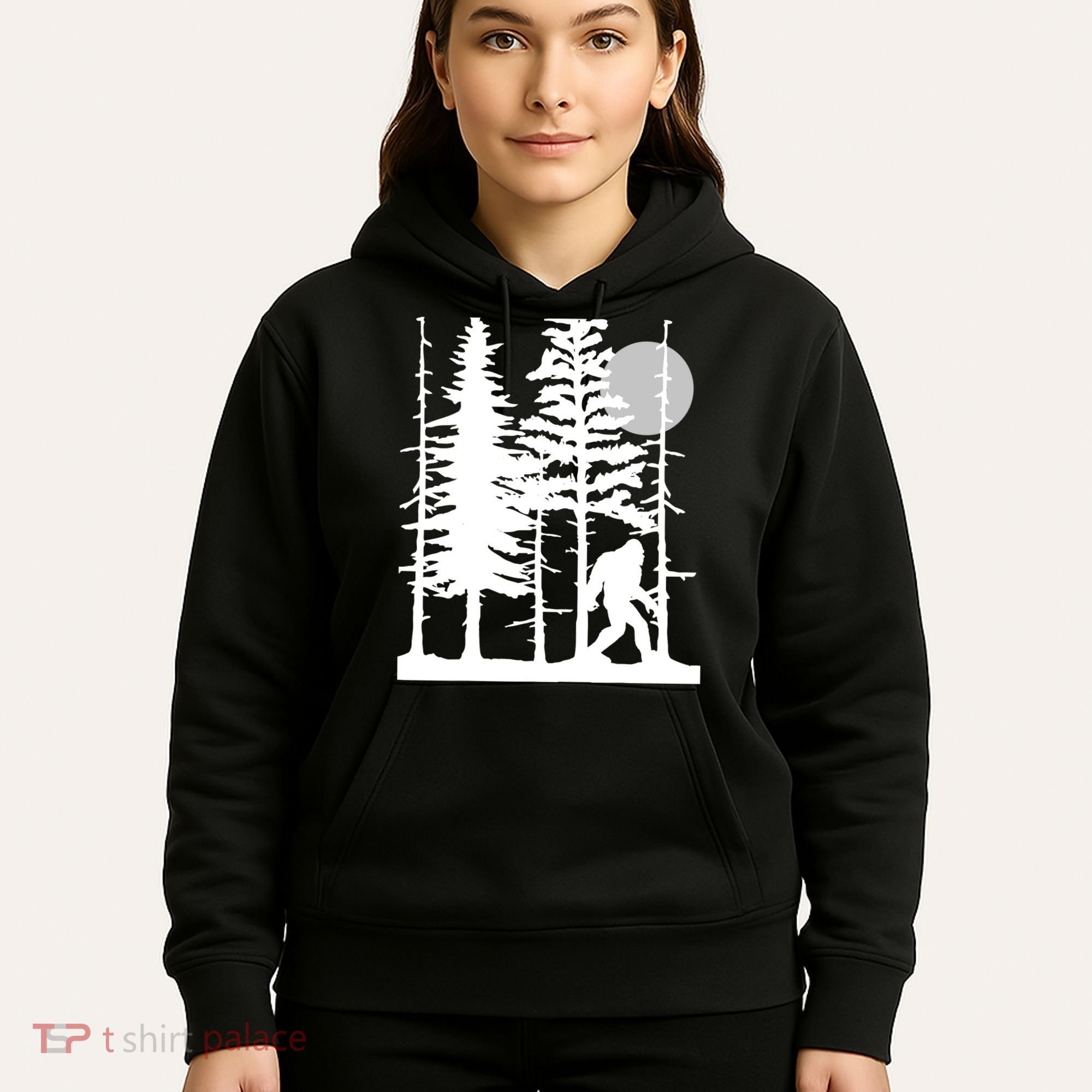 Bigfoot Hiding In Forest For Sasquatch Believers Hoodie
