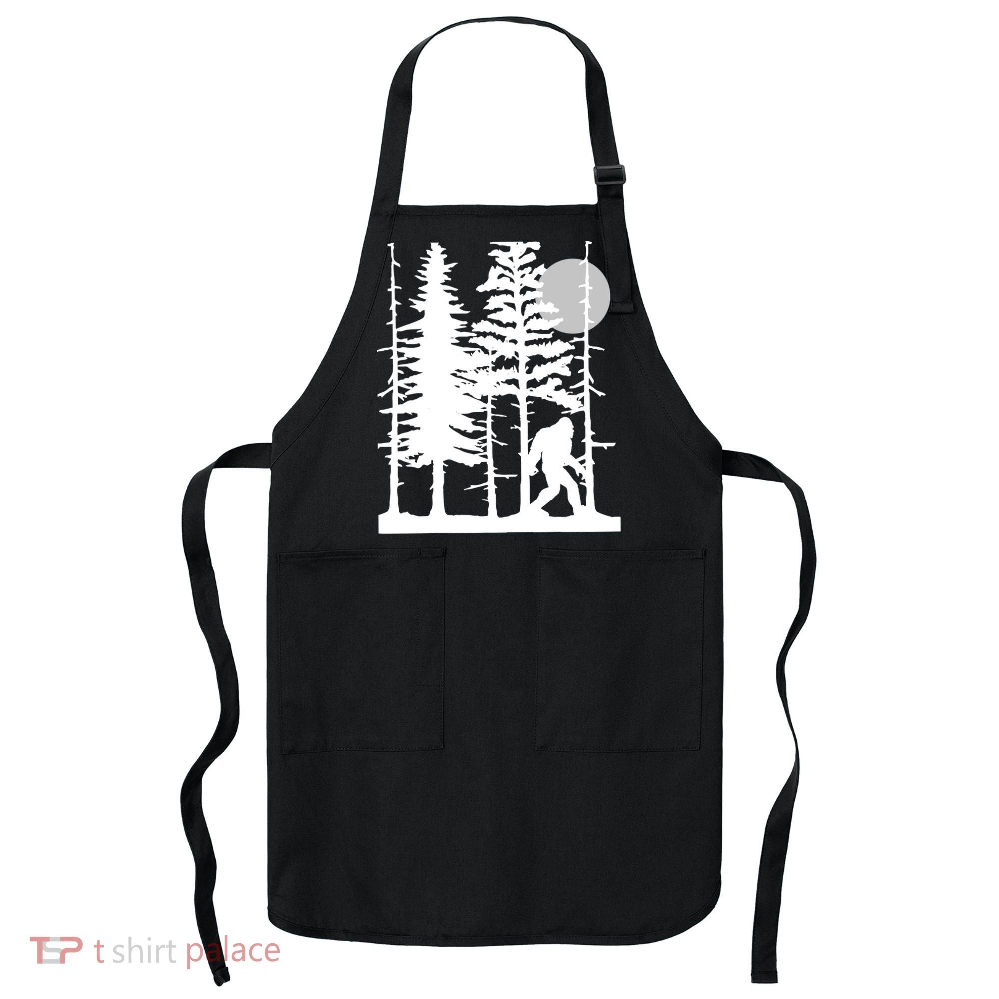 Bigfoot Hiding In Forest For Sasquatch Believers Apron