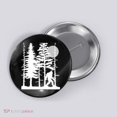 Bigfoot Hiding In Forest For Sasquatch Believers Button
