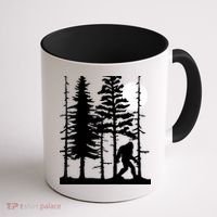 Bigfoot Hiding In Forest For Sasquatch Believers Coffee Mug thumb 1