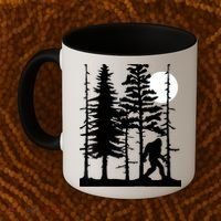 Bigfoot Hiding In Forest For Sasquatch Believers Coffee Mug thumb 2