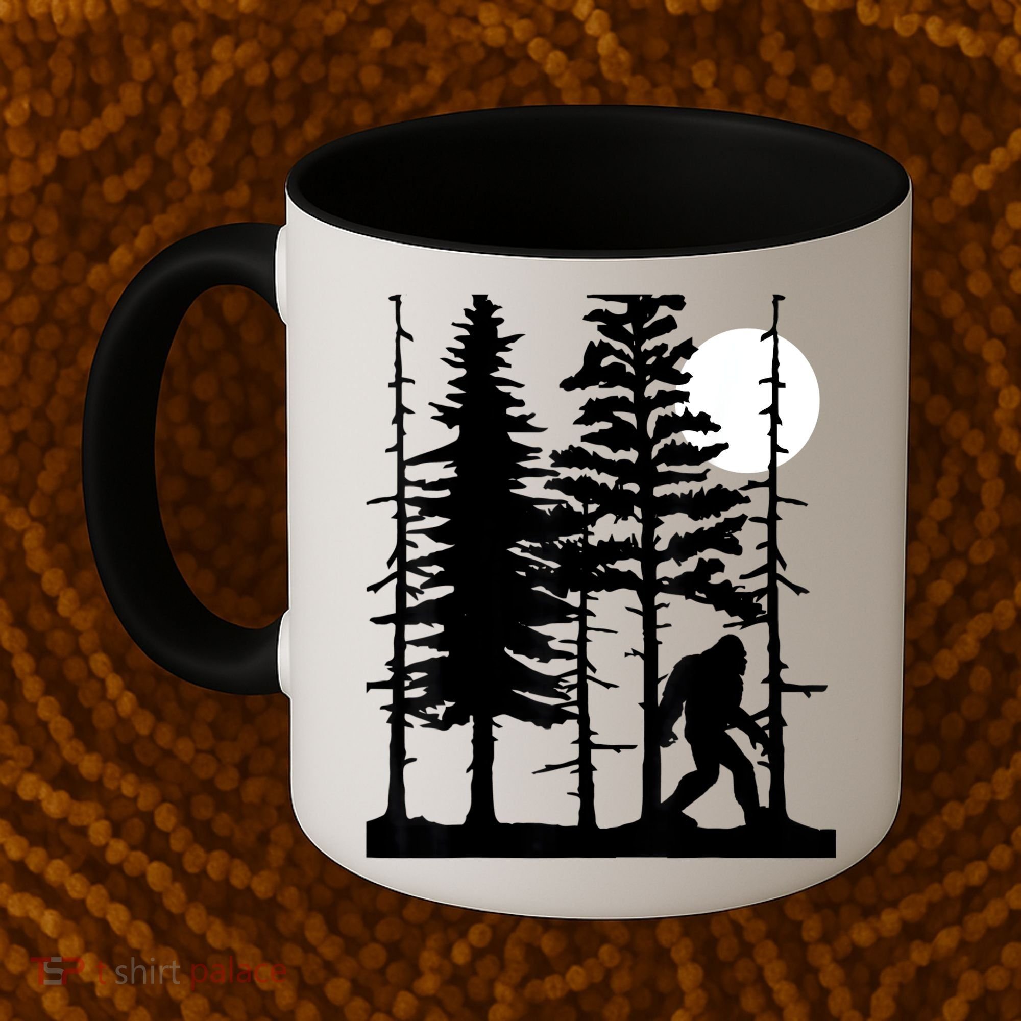 Bigfoot Hiding In Forest For Sasquatch Believers Coffee Mug