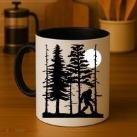 Bigfoot Hiding In Forest For Sasquatch Believers Coffee Mug thumb 4