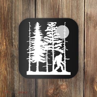 Bigfoot Hiding In Forest For Sasquatch Believers Coaster