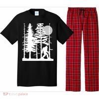 Bigfoot Hiding In Forest For Sasquatch Believers Pajama Set thumb 0
