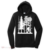 Bigfoot Hiding In Forest For Sasquatch Believers Women's Hoodie thumb 0