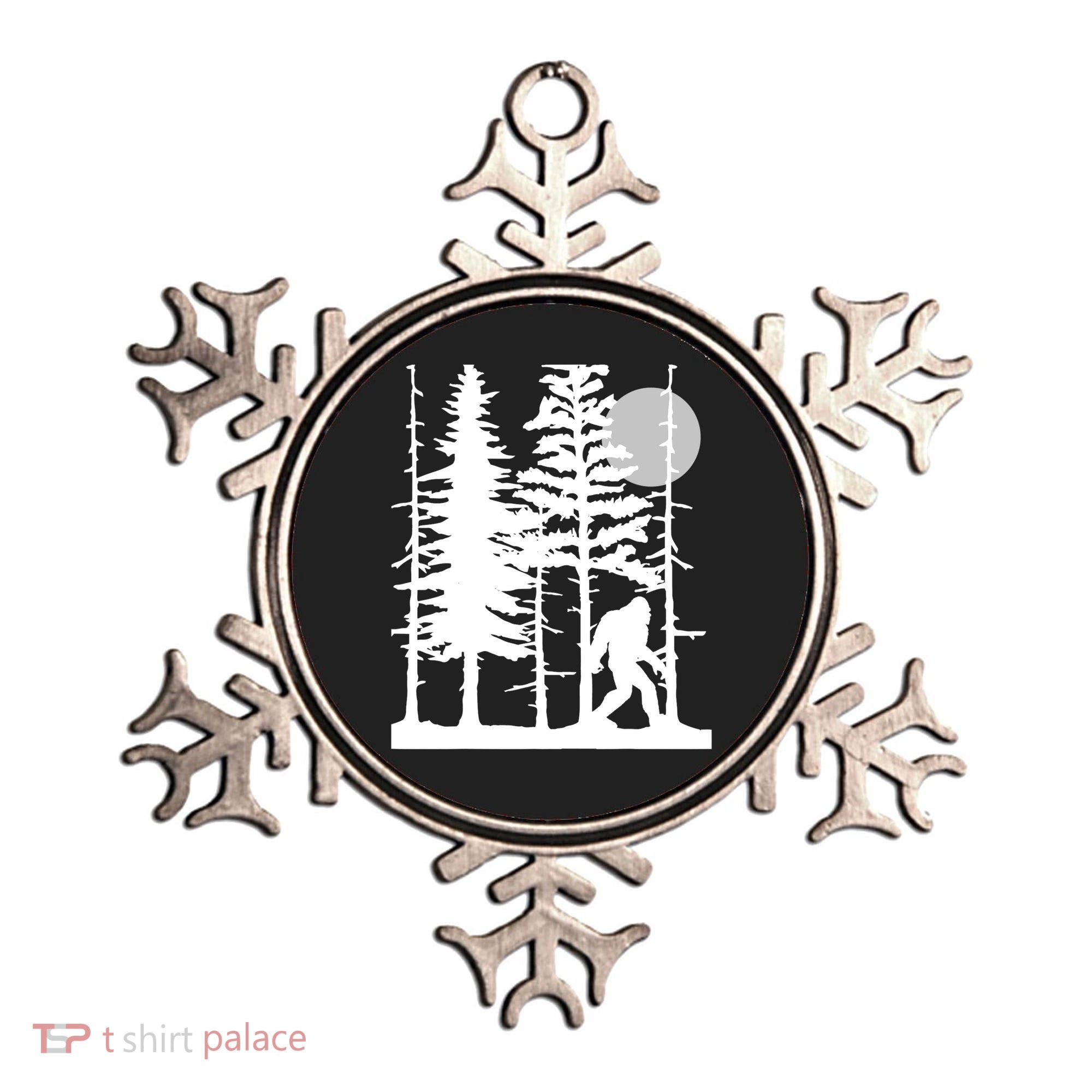 Bigfoot Hiding In Forest For Sasquatch Believers Ornament