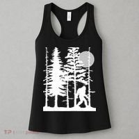 Bigfoot Hiding In Forest For Sasquatch Believers Women's Tank Top thumb 3