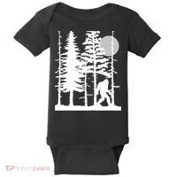 Bigfoot Hiding In Forest For Sasquatch Believers Baby Bodysuit thumb 0