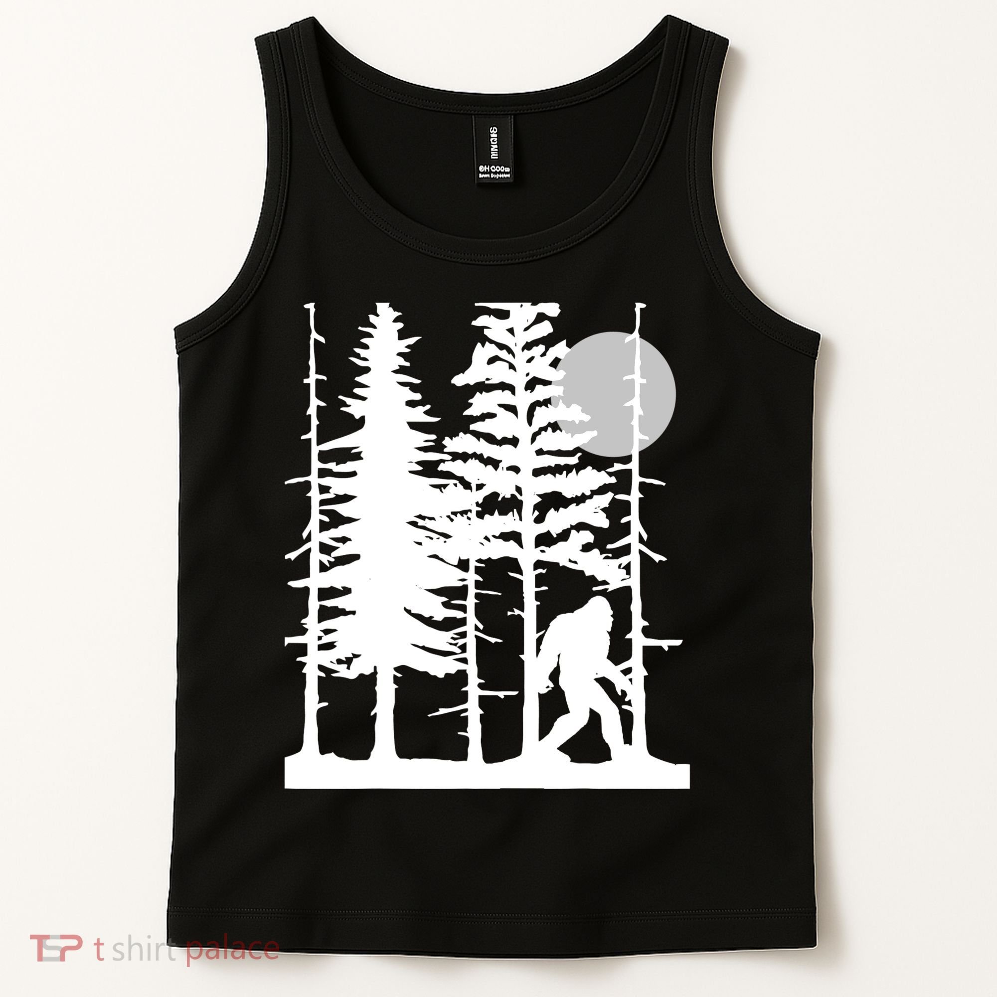 Bigfoot Hiding In Forest For Sasquatch Believers Tank Top
