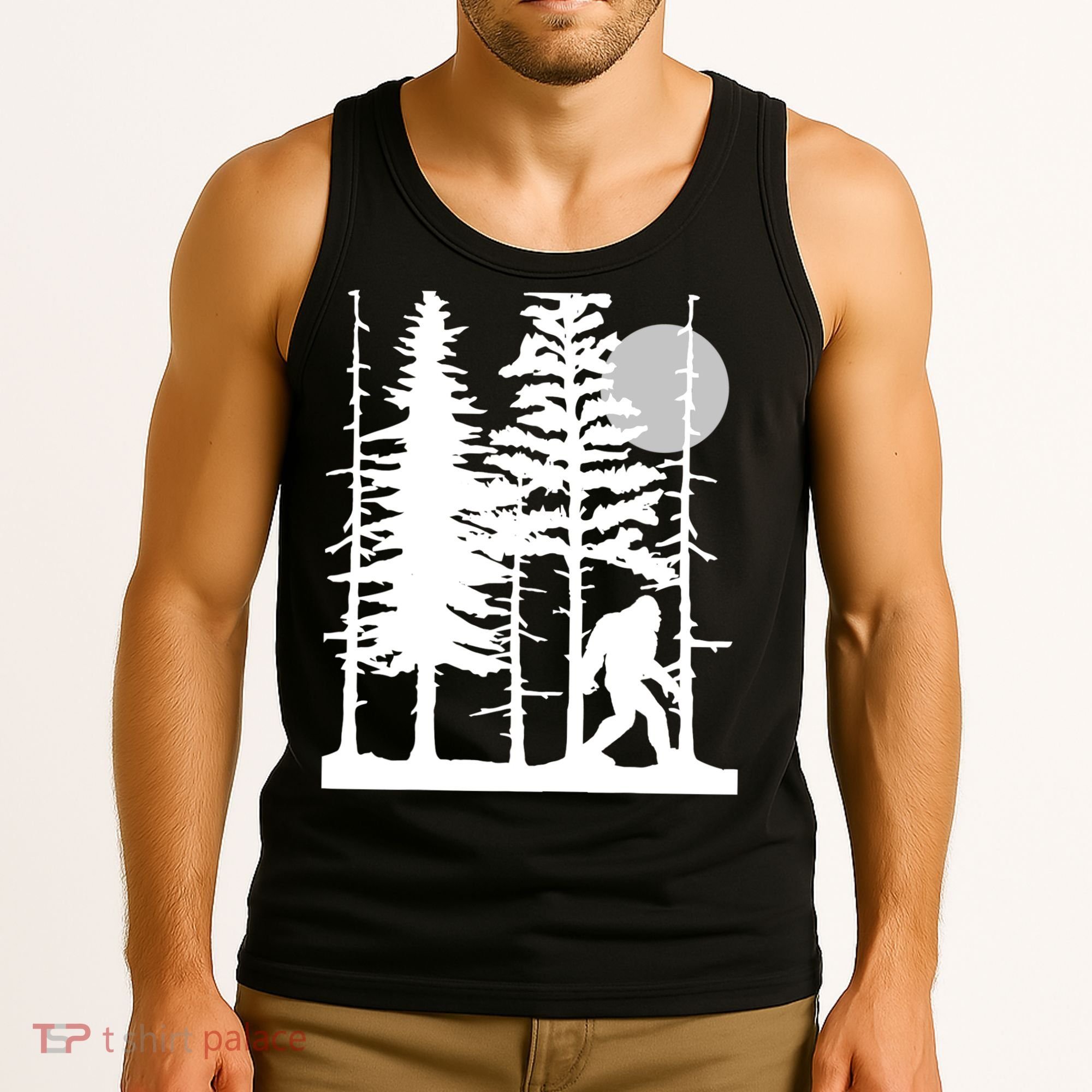 Bigfoot Hiding In Forest For Sasquatch Believers Tank Top