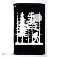 Bigfoot Hiding In Forest For Sasquatch Believers Golf Towel thumb 0