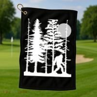Bigfoot Hiding In Forest For Sasquatch Believers Golf Towel thumb 1