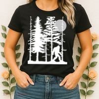 Bigfoot Hiding In Forest For Sasquatch Believers Women's T-Shirt thumb 2