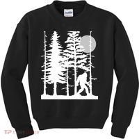 Bigfoot Hiding In Forest For Sasquatch Believers Kids Sweatshirt thumb 0