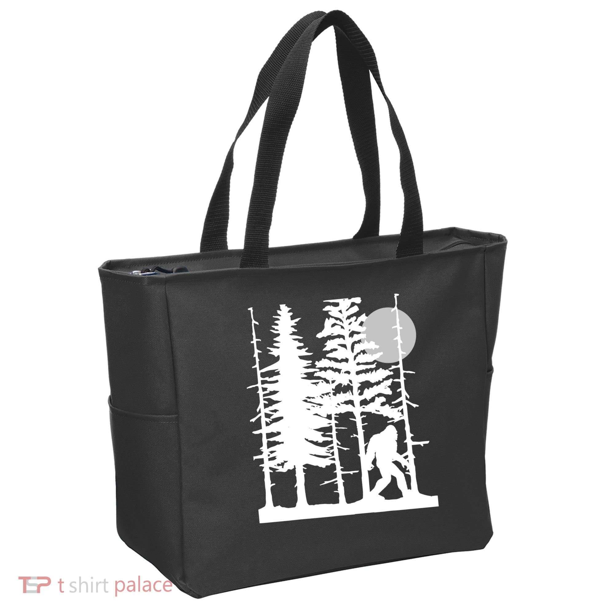 Bigfoot Hiding In Forest For Sasquatch Believers Tote Bag