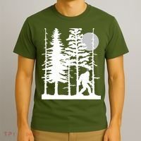 Bigfoot Hiding In Forest For Sasquatch Believers T-Shirt thumb 3