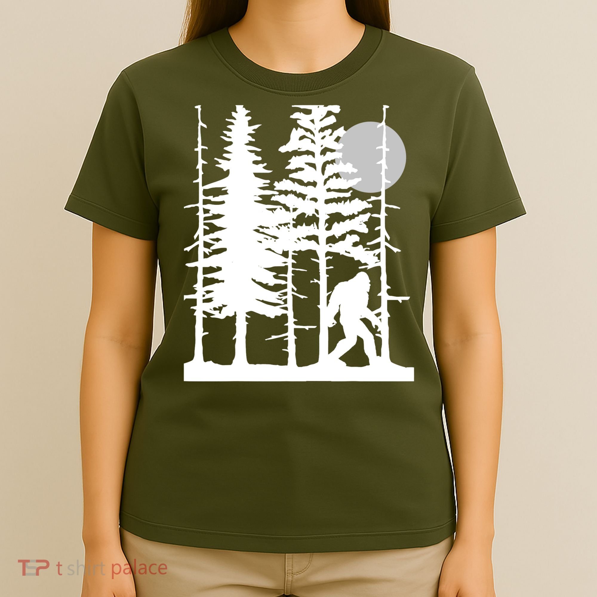 Bigfoot Hiding In Forest For Sasquatch Believers T-Shirt