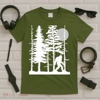Bigfoot Hiding In Forest For Sasquatch Believers T-Shirt thumb 5