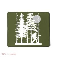 Bigfoot Hiding In Forest For Sasquatch Believers Mousepad thumb 0