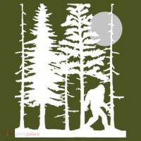 Bigfoot Hiding In Forest For Sasquatch Believers Mousepad thumb 1