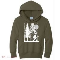 Bigfoot Hiding In Forest For Sasquatch Believers Kids Hoodie thumb 0