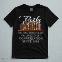 Books Helping Introverts Avoid Conversation T-Shirt thumb 5