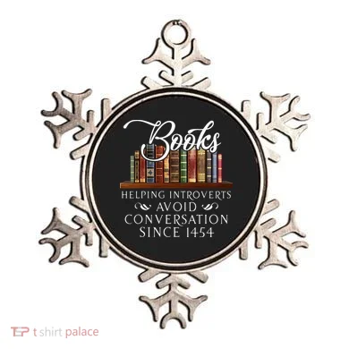 Books Helping Introverts Avoid Conversation Ornament