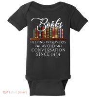Books Helping Introverts Avoid Conversation Baby Bodysuit thumb 0