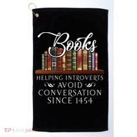 Books Helping Introverts Avoid Conversation Golf Towel thumb 0