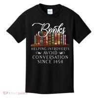 Books Helping Introverts Avoid Conversation Kids T-Shirt thumb 0