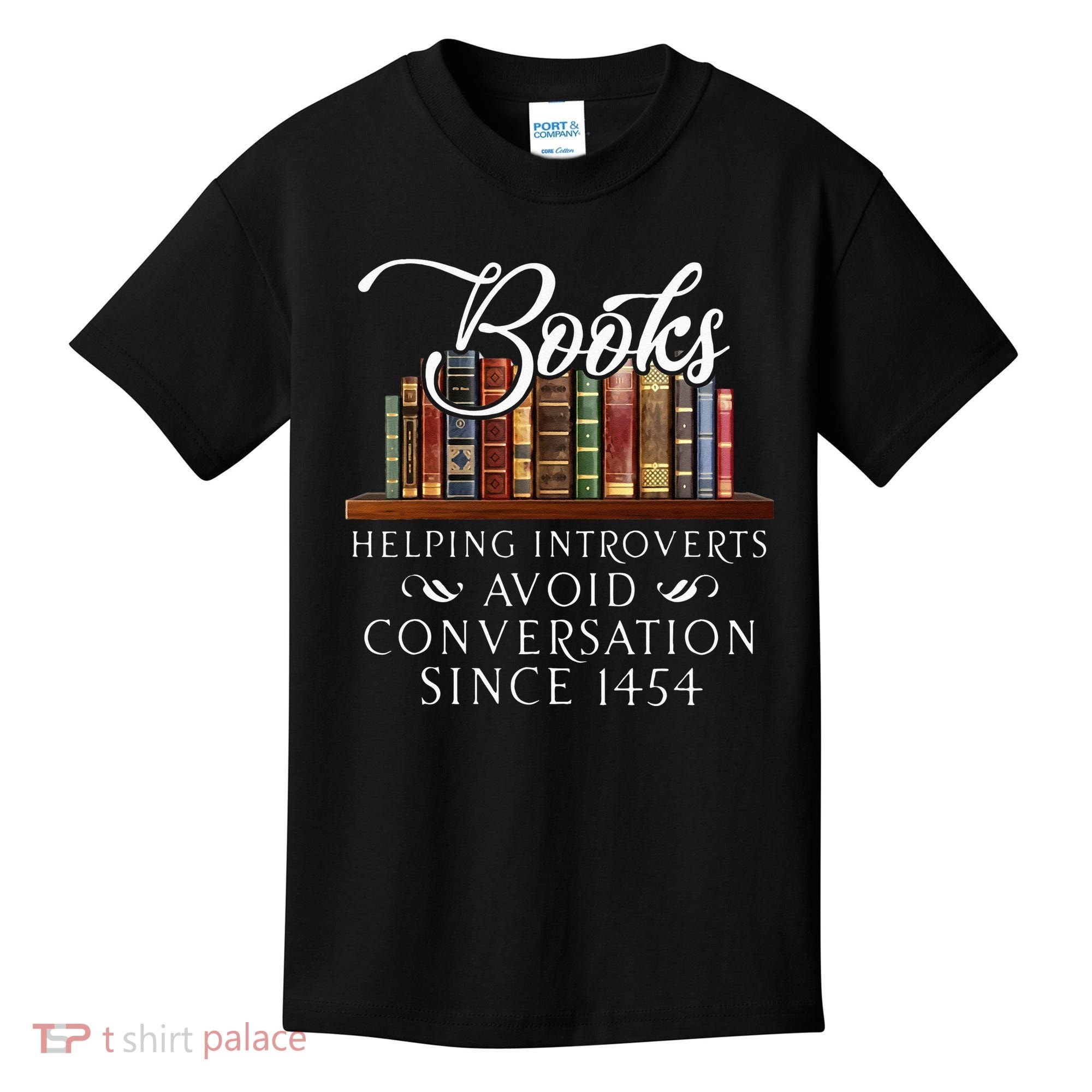 Books Helping Introverts Avoid Conversation Kids T-Shirt