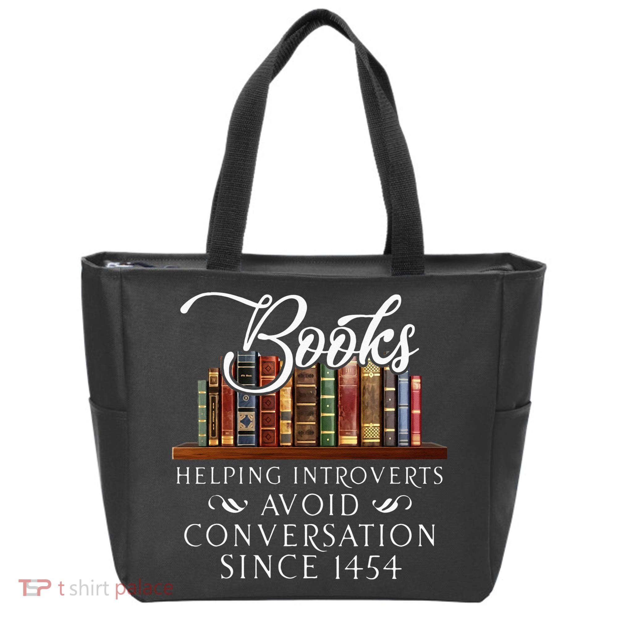 Books Helping Introverts Avoid Conversation Tote Bag