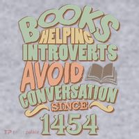 Books Helping Introverts Avoid Conversation 1454 Women's Sweatshirt thumb 2